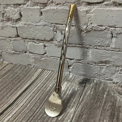 Bombilla Bronce Niquelado Mediana Curva Pettish Online Color Bombilla 1690 - Pettish Bazar