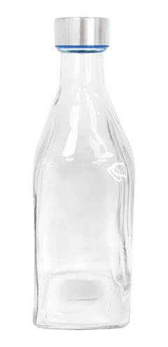 Botella Vidrio Rayada Tapa Rosca Color 1Lt - comprar online