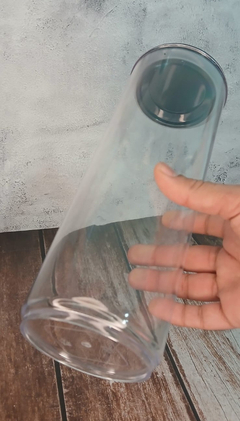 Frasco Redondo Organizador Hermetico Alto Acrilico Plastico - comprar online