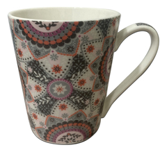Jarro Mug Taza Conica Mandalas 300 Cc Café Ceramica Pettish