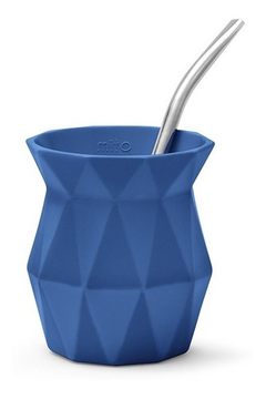 Mate Mito Facetado Colores Con Bombilla