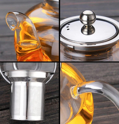 Tetera De Vidrio Infusor Filtro Acero Inoxidable - comprar online