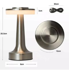 Lampara Velador Led Usb Recargable Metal Tactil Deco Pettish - tienda online