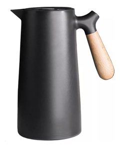 Jarra Termica 1 Lt Eco Deco Mango Madera Es4025 Pettish Color Negro Es4050n