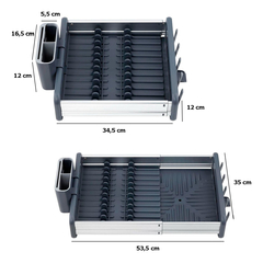 Escurridor Secaplatos Extensible Cubiertos Aluminio - comprar online