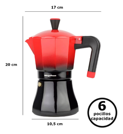 Cafetera Express 6 Pocillos Tradicional Magefesa Aluminio - comprar online