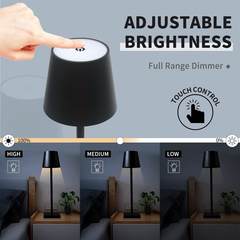 Lampara Velador Led Usb Tactil Recargable Metal Deco Pettish - tienda online