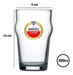 Vaso Cerveza Pinta Stout Logo Amstel 490 Ml Pettish Online - comprar online