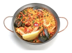 Paellera 28 Cm Chapa Pesada Paella Gastronomica Profesional Color Gris
