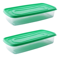 Set X 2 Hermeticos Rectangular Bajo Plasutil Pettish Online - Pettish Bazar