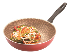 Wok Antiadherente 28cm Color Bordó - Jovifel Linea Rivoli - comprar online