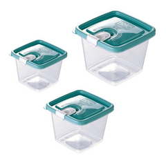 Set 3 Contenedores Plasutil Alto Valvula Pettish Online - Pettish Bazar
