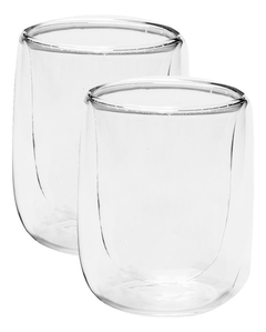 2 Tazas Vaso Macchiato Doble Vidrio Larhaus Barista 120cc