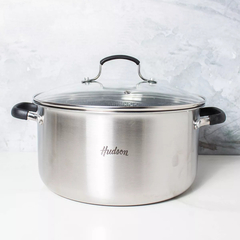 Cacerola De Acero Inoxidable 26cm Antiadherente Hudson Asas - Pettish Bazar