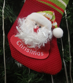 Bota Navidad Deco Diseño Paño Tela Tejido Papa Noel en internet