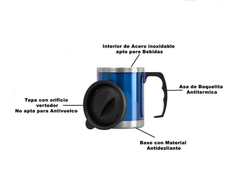 Imagen de Vaso Jarro Termico Recto Taza Tapa Frio Calor