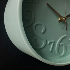 Reloj De Pared Redondo Moderno 20cm Deco Moda Pettish Online Estructura . Fondo Verde - Pettish Bazar