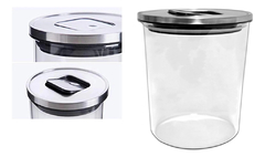 Frasco Tarro Hermético Vidrio 700ml Tapa Acero Redondo en internet