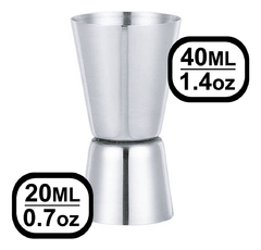 Imagen de Medidor Doble Tragos Acero Inoxidable Onza X2 Pettish
