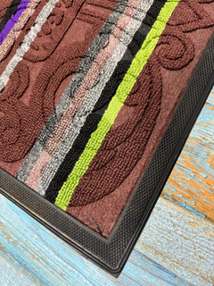 Alfombra Felpudo 40 X 60 Cm Hexagonal Colores Pettish Online - comprar online