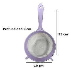Imagen de Colador Mango Plastico 19 Cm Colores Malla Pettish Online