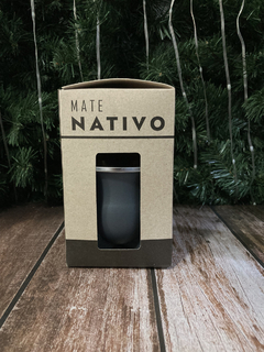 Mate Termico Imperial Nativo Con Bombilla Virola Acero Color Gris Oscuro - comprar online