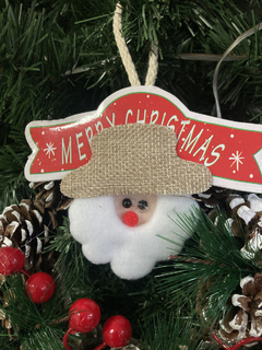Corona Puerta Deco Navidad Adorno Papa Noel Piña Frutos - tienda online