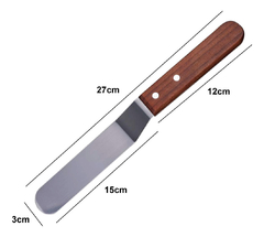 Espatula Acero Inoxidable Mango Madera Grande Pettish Online - comprar online