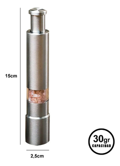 Pimentero Acero Molinillo Piston Pimienta Pettish Online en internet