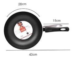 Wok 28 Cm Antiadherente Roswell Black Teflon Pettish Online - comprar online