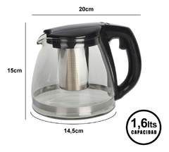 Tetera Vidrio Infusor Acero Inoxidable Pettish Online - comprar online