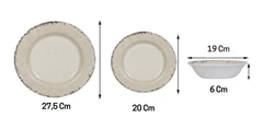 Plato Playo Melamina Marfil Decorado 27cm Pettish Online en internet