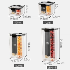 Frasco Hermetico Apilable 700 Ml Acrilico Pop Pettish Online - Pettish Bazar