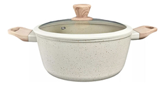 Cacerola Antiadherente Con Asas 26cm Granito Crema Carol