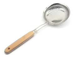 Imagen de Colador Acero Inoxidable Mango Madera 14 Cm