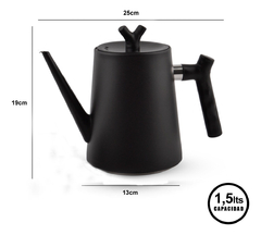 Pava Barista Cafe Acero Inoxidable Black Termometro Pettish en internet