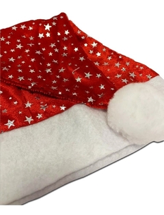 Gorro Papa Noel Con Trenzas Pack X12 Unidades Navidad Fiesta - Pettish Bazar