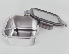 Vianda Acero Hermetico Cuadrado Horno Frezzer Pettish - tienda online
