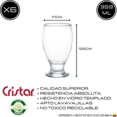 Copa Vidrio Agua Vino Cristar Lexington X 12 Pettish Online - Pettish Bazar