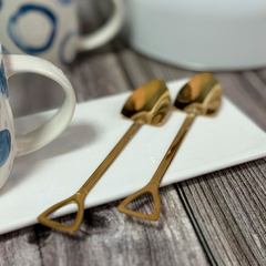 Cuchara Pala Cucharita Te Cafe Acero Dorado Pettish Online - tienda online