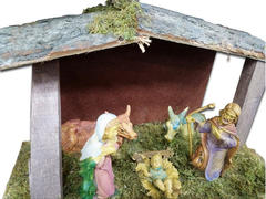 Pesebre Navideño Cabaña Sagrada Familia 5 Figuras - comprar online