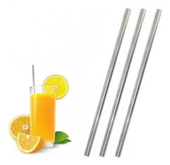 Sorbetes Reutilizables Acero Inox Mate Urbano X3 Pettish