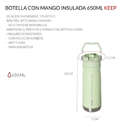 Botella Termica Keep Travel Insulada Con Mango De Acero Inox - comprar online