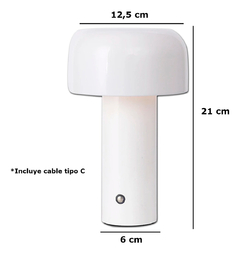 Lampara Velador Led Recargable Usb Tactil Metal Pettish - Pettish Bazar