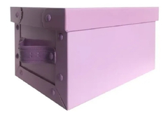Caja Baulera Lila Organizadora Mediana 39x30x18cm - tienda online