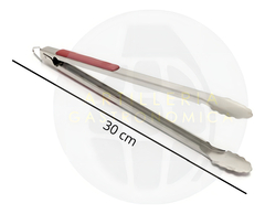 Imagen de Pinza Parrilla Multiuso Crystal Rock 30 Cm Mango Silicona Color Plateado