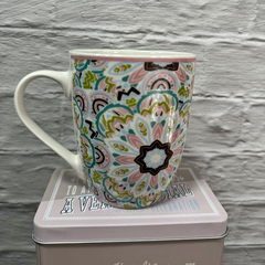 Jarro Mug Taza Conica Hoja 300 Cc Café Ceramica Pettish Color Blanco 3 - comprar online