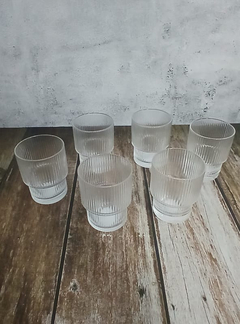 Vaso Vidrio Babilon Bajo Rayado 210 Ml Set X6 Unidades en internet