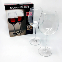 Copa Vino Sommelier Vidrio Merlot 600cc Set Caja X2 - comprar online