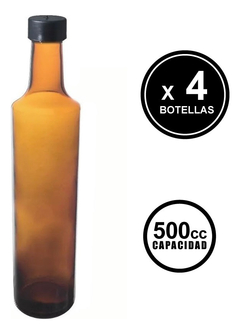 Aceitera Vinagrera De Vidrio 500ml Pack X4 Pettish Online en internet